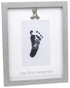 Rama foto gri cu amprenta cerneala - My first Footprint
