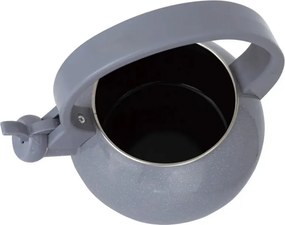 Ceainic cu fluier Kinghoff KH 2079, 2 l, interior emailat, compatibil cu plitele cu inducție, gri