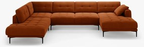 Coltar panoramic Bemy 7 locuri catifea Salvador L373 cm
