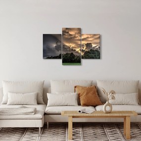 Tablou cu nori și pădure (90x60 cm)
