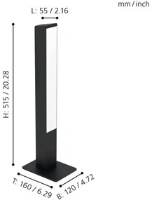 Lampă LED RGBW dimabilă de masă SIMOLARIS-Z LED/16W/230V 2700-6500K Eglo 99604
