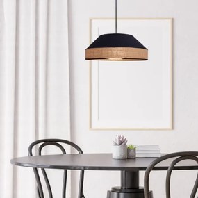 Lustră pe cablu MANISO 1xE27/60W/230V d. 45 cm negru/bej