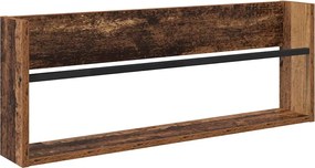 vidaXL Raft pentru reviste Lemn vechi 80 x 12 x 30 cm Lemn compozit