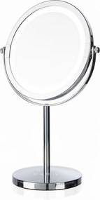 Oglinda cosmetica Beautifly Looking Glass Light, 14,5 cm, Marire 10x, USB-C, LED, Reglare la 360°, Argintiu