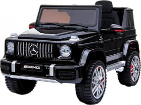 Masinuta Electrica cu acumulator pentru copii NOVOKIDS™ Mercedes G63 AMG , Roti din Cauciuc EVA, Melodii si USB , 3-8 ani , usi cu deschidere ,