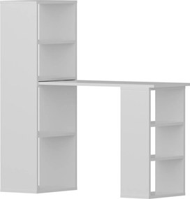 Birou LAST, alb, PAL melaminat, 120x40x123 cm