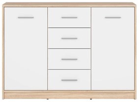 Comodă Nepo Plus 6 (stejar sonoma + alb) . 1098302