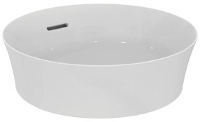 Lavoar pe blat alb lucios 40 cm, rotund, cu preaplin, Ideal Standard Ipalyss