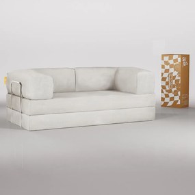 Canapea bej extensibilă cu tapițerie din țesătură bouclé 180 cm Bloom – TemaHome