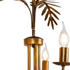 Candelabru vintage auriu cu 5 lumini - Botanica