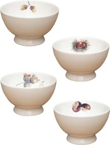 Set 4 boluri, din ceramica, cu motive de toamna, Carouge