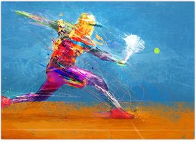 Tablou - Jucător de tenis pictat (70x50 cm)