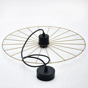 Lustră pe cablu MONTANA 1xE27/15W/230V d. 45 cm auriu/negru