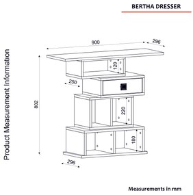 Consolă Bertha - Anthracite