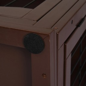 PawHut Cușcă pentru câini, 2 intrări, cu închidere, MDF și metal, 58,4 x 81,3 x 66 cm, Negru | Aosom Romania