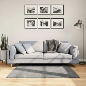 vidaXL Covor pufos &quot;PAMPLONA&quot; cu fire înalte, gri modern, 120x120 cm