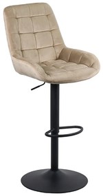 Scaun de bar bej ABS 145 – Catifea, design elegant, confortabil, ajustabil