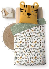 Lenjerie de pat pentru copii din bumbac pentru pat de o persoană 140x200 cm Tigry – douceur d'intérieur