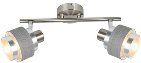 Aplica 2 spoturi design modern BASIL crom satin 5380 RX