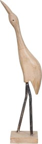 Decoratiune in forma de pasare, din lemn reciclat, H67 Wooden Bird