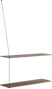 Poliță "Stedge", 80 x 22 cm, 4 variante - Woud Variantă: stejar închis la culoare