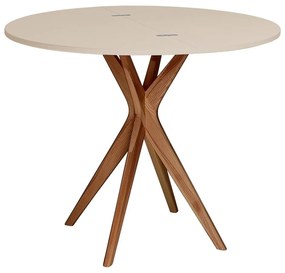 Masă de dining rotundă extensibilă 45x90 cm Jubi – Ragaba