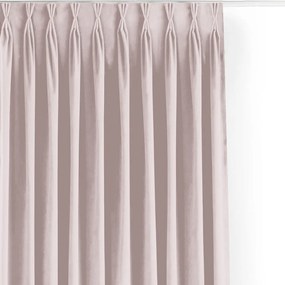 Draperie roz-deschis dimout (semi-opacă) din catifea 140x225 cm Velto – Filumi