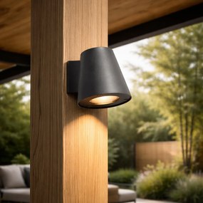 Lampa de perete exterioara moderna neagra IP44 - Skittle