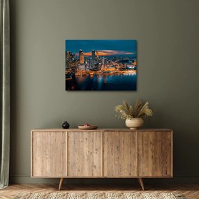 Tablou cu orașul nocturn (70x50 cm)