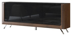 Dulap Kassie Typ 25 (negru lucios + nuc columbia). 1108362