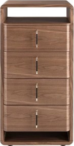 Comoda inalta design LUX cu sertare Walnut Veneer