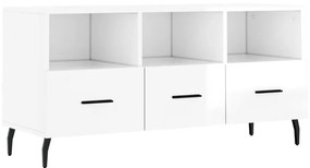 829054 vidaXL Comodă TV, alb extralucios, 102x36x50 cm, lemn prelucrat