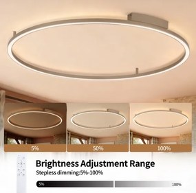 Brilagi - Corp de iluminat LED dimabil PORTOFINO LED/85W/230V Ø 120 cm bej + telecomandă
