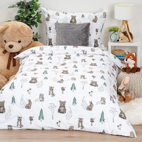 Lenjerie de pat din bumbac 4Home Forest Friends, 140 x 200 cm, 70 x 90 cm