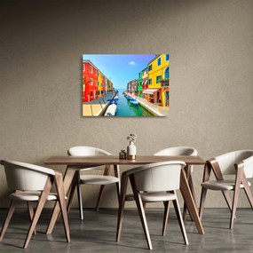 Tablou pe sticlă - Insula Burano, Veneția, Italia (70x50 cm)