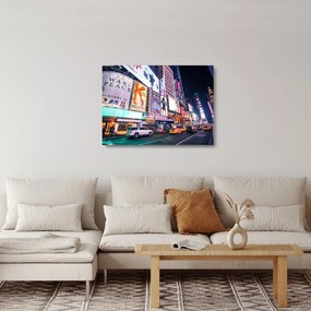 Tablou pe sticlă - New York Theather District (70x50 cm)