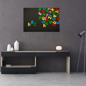 Tablou - litere colorate (90x60 cm)