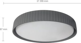 Brilagi - Plafonieră LED dimabilă LUCIA LED/60W/230V Ø 59 cm gri + telecomandă