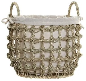 Cos rotund impletit British din fibre naturale 30 cm