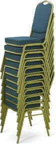 Scaun rabatabil, verde/cadru mat auriu, ZÎNĂ 2 NEW