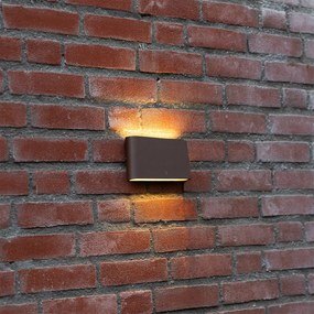 Lampa de perete exterioară modernă maro ruginiu 17,5 cm cu LED inclus IP65 - Batt