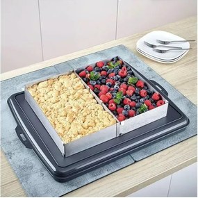 Resigilat: Forma de copt Kinghoff KH 1907, Reglabila 27,5-52,4 cm, Otel inoxidabil, Argintiu