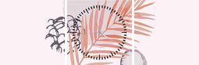 Tablou - Minimalism violet N⁰3 (cu ceas) (90x30 cm)