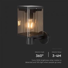 LED lampă solară de perete exterior cu senzor, 2,5W, 3000K, IP54