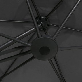 Umbrela soare de exterior, stalp din otel, antracit, 300x250 cm Antracit
