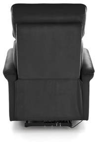 Fotoliu recliner Semir velvet negru H108 cm