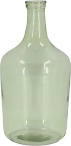 Damigeana decorativa, verde, din sticla, D19cm