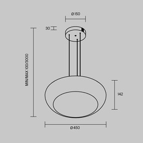 Lustra LED suspendata Bassa