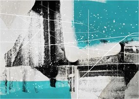 Tablou - Abstract turcoaz (70x50 cm)