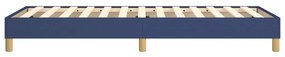 Cadru de pat box spring, albastru, 100x200 cm, textil Albastru, 25 cm, 100 x 200 cm